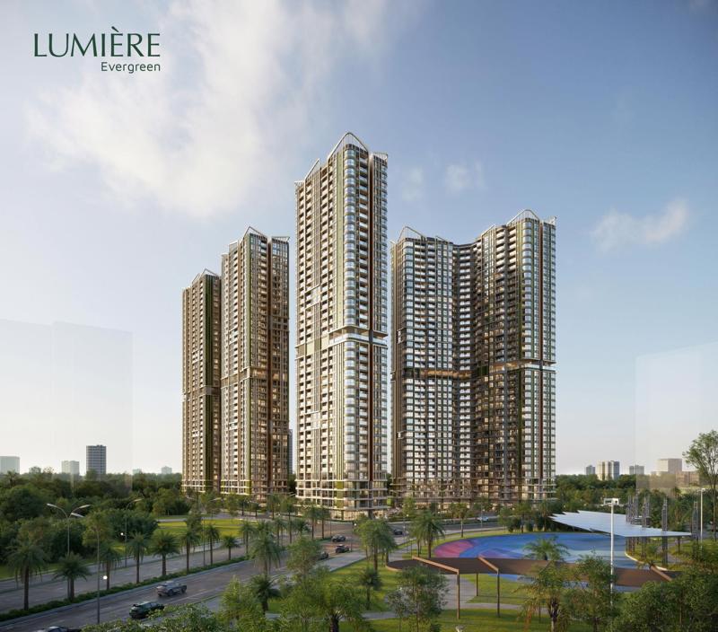 Phối cảnh dự án LUMIÈRE Evergreen của Masterise Homes tại Đại đô thị Smart City (Nam Từ Liêm, Hà Nội).