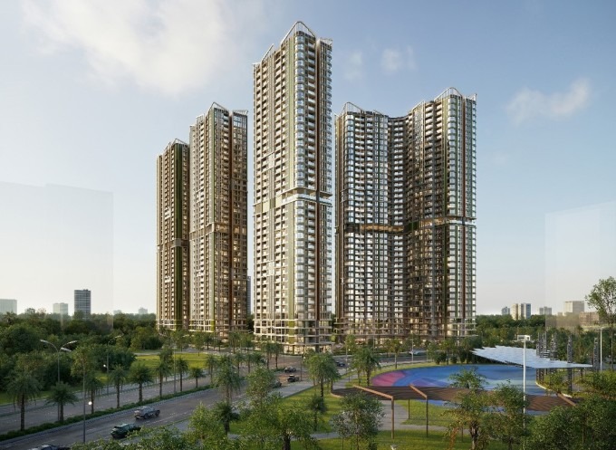 Phối cảnh dự án Lumière Evergreen sắp ra mắt tại Smart City, Hà Nội. Ảnh: Masterise Homes